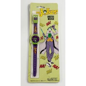 Quintel The Joker Digital Watch Kids OS Purple NIB 1989 Vintage DC Comics Batman